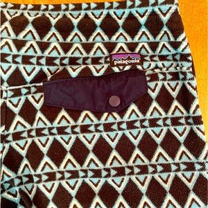 Womens Patagonia Fleece Joggers Sz Small Black/Blue Super Soft Super Cute EUC